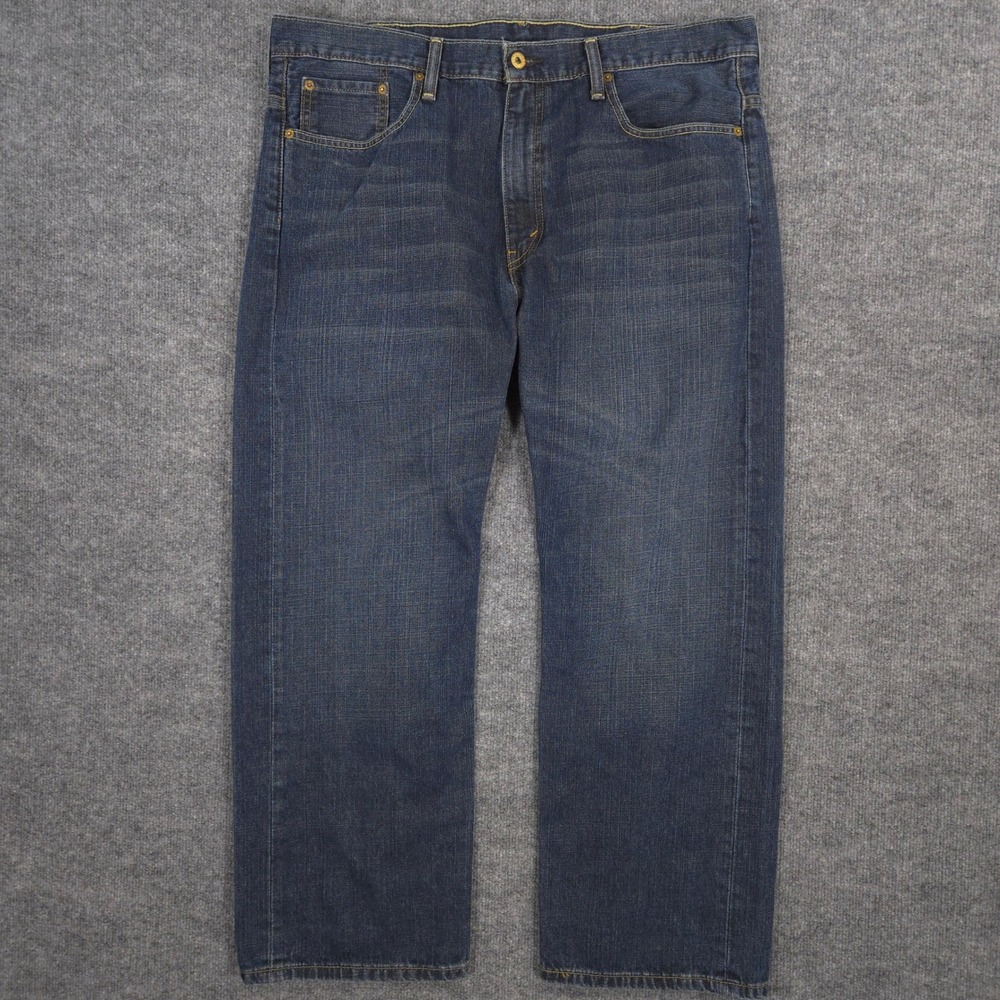 Levis Jeans Mens *39X29* Blue 569 Relaxed Straight Loose Dark Wash Denim Casual
